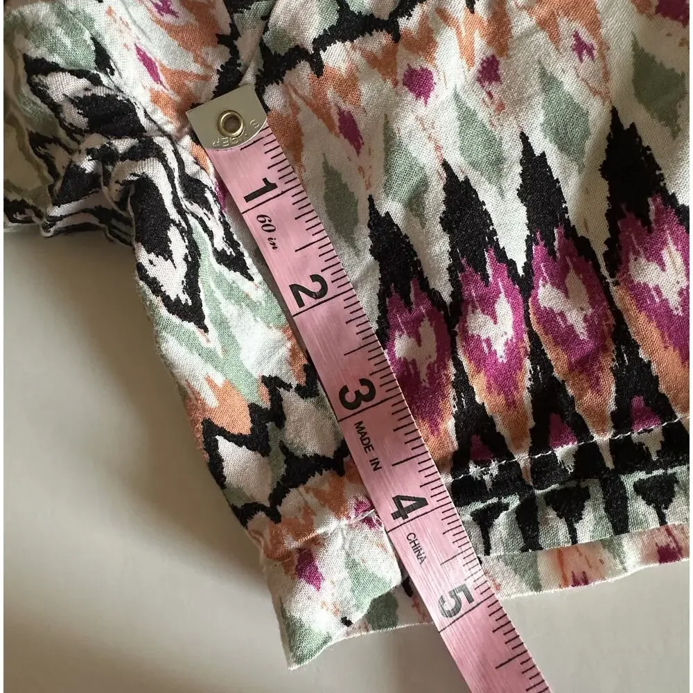 Wildfox Colorful Shorts Womens XL Pullon Pockets Casual Hi Rise Boho Beachy